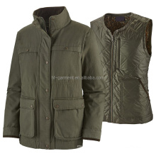 Army Green 3 in 1 Jacket Hooded Warmer Winter Jacket Women's Jacket for Outdoor Hunting